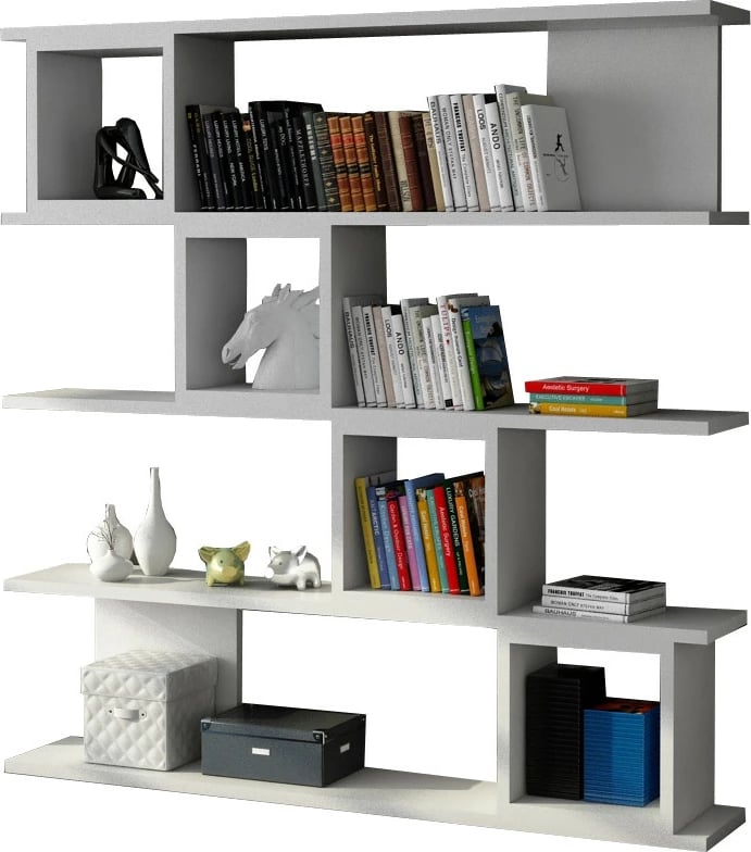 Raft librash Hanah Home, ngjyrë e bardhë, Wind