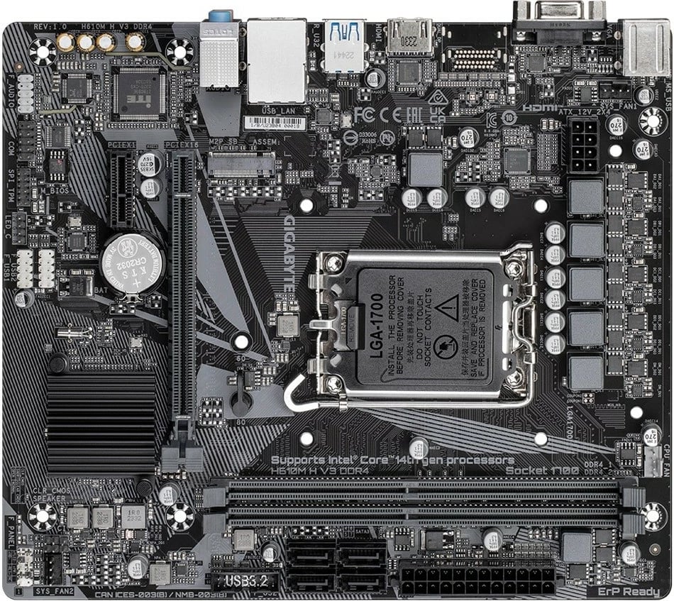 Pllakë amë Gigabyte H610M H V3 DDR4, Socket LGA1700, micro ATX