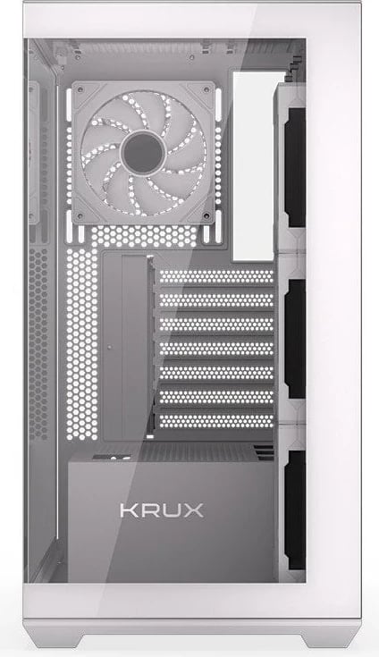 Kasë KRUX EXO KRXD009, xham i temperuar, e bardhë