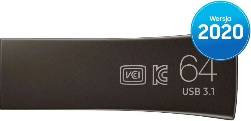Pendrive Samsung BAR Plus 64 GB, USB 3.1, Titanium