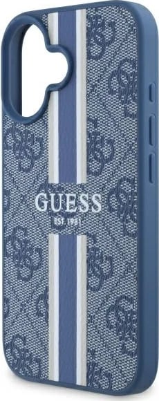 Mbështjellës Guess 4G Printed Stripes MagSafe për iPhone 16, Blu Mbështjellës Guess 4G Printed Stripes MagSafe për iPhone 16, Blu