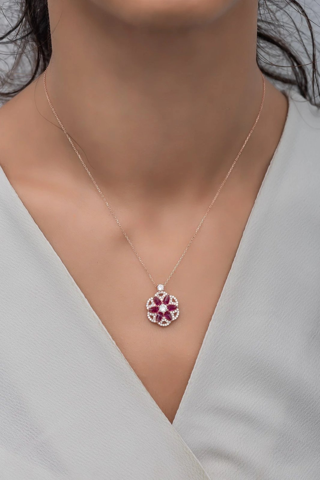 Varëse argjendi Jumeon, NRZ99549, ngjyrë rozë e artë, fuchsia, e bardhë