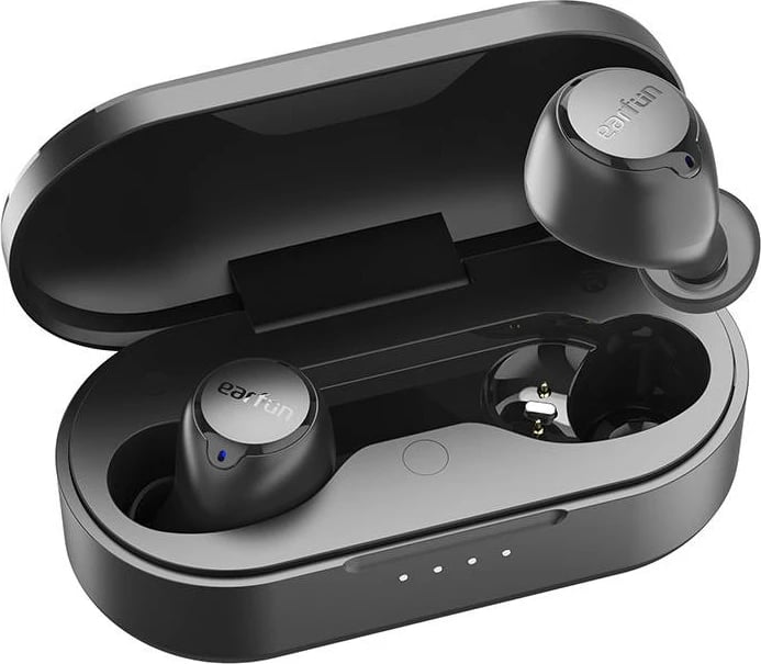 Kufje TWS EarFun Free 1S, in-ear, Bluetooth 5.3, IPX7, e zezë