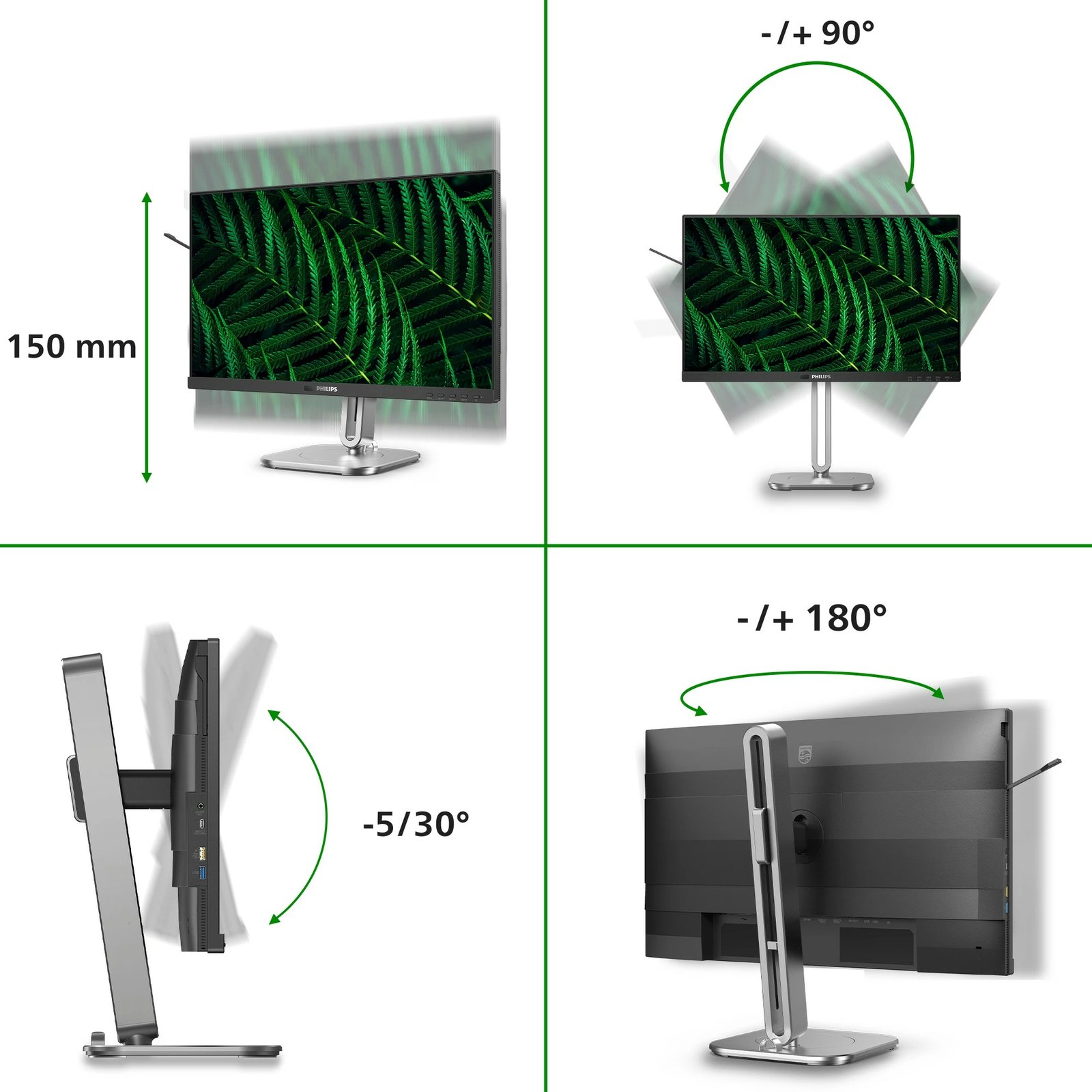 Monitor Philips 5000 series 24B2G5301/00, 23.8", Full HD, LCD, i zi