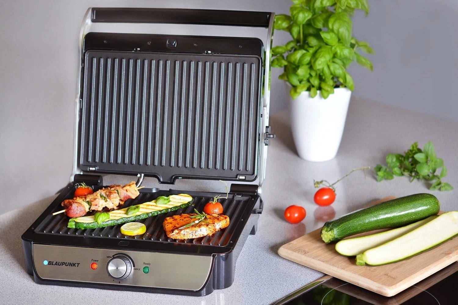 Grill kontakt Blaupunkt GRS701, 2000W, srebër