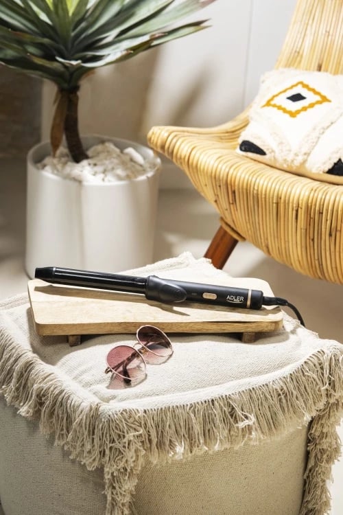 Hekur kaçurrelash, Adler, AD 2115, 25mm keramikë, 45W, kabllo 1.88m, i zi me elemente të arta