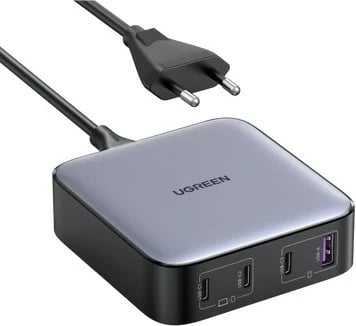 Karikues desktop Ugreen Nexode 40914, 200W, GaN, 3x USB-C, 1x USB-A, gri