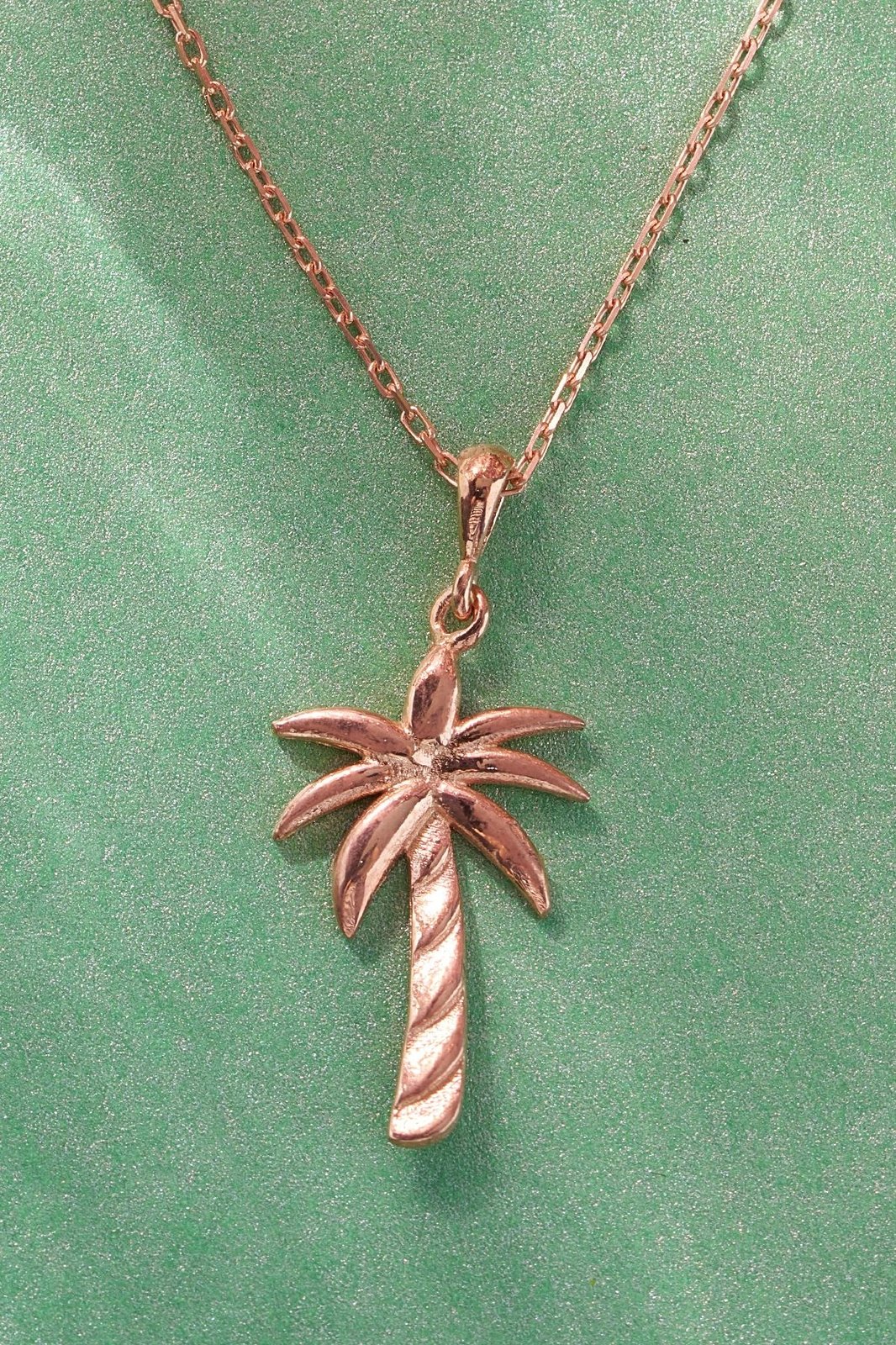 Qafore argjendi, ngjyrë rozë ari, palmë, Jumeon, 11116ROS