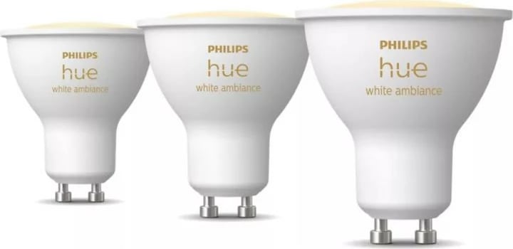 Llambë LED spot, Philips Hue White Ambiance 929003666703, GU10 400 lm, set 3-copësh