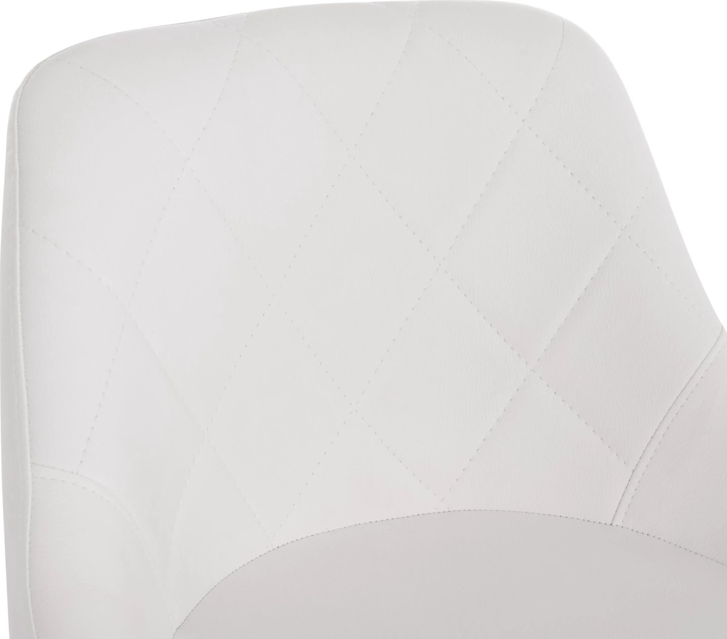 Karrige për bar ROSE, bazë kromi, lëkurë PU e bardhë, set prej 2 copësh, 48x45x105cm