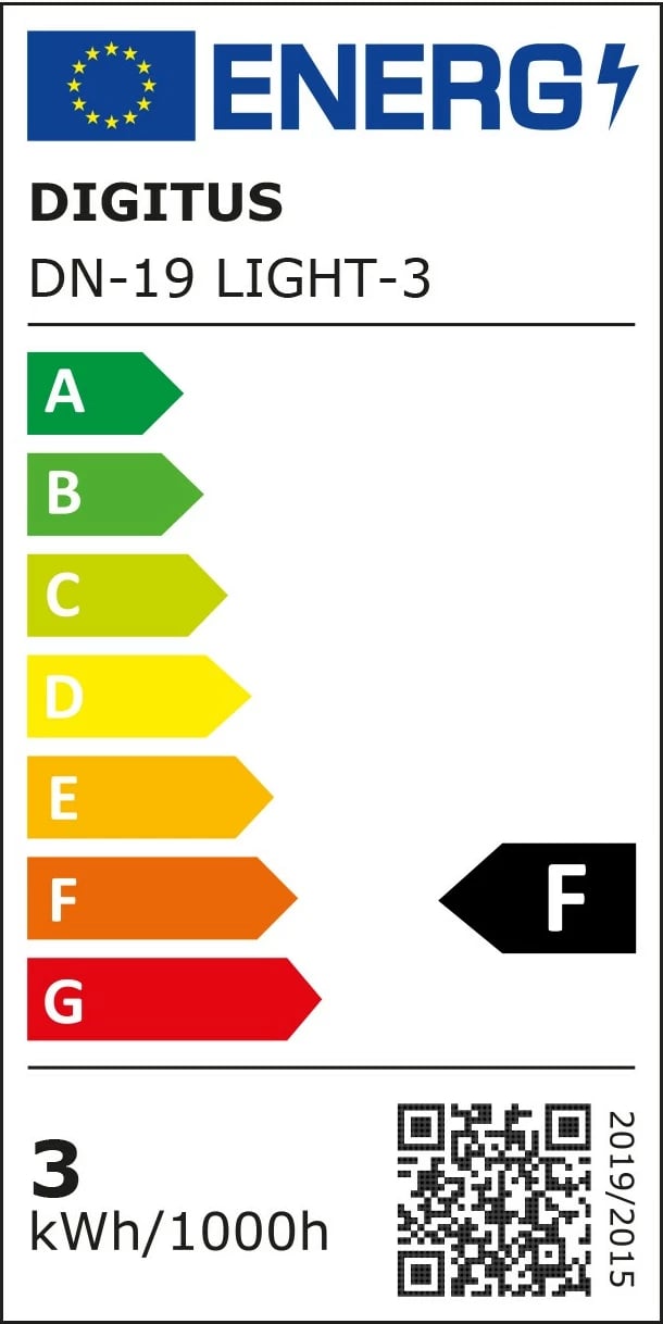 Ndriçues LED Digitus, 3W, 270lm, 304mm, për kasë rrjeti, alumini