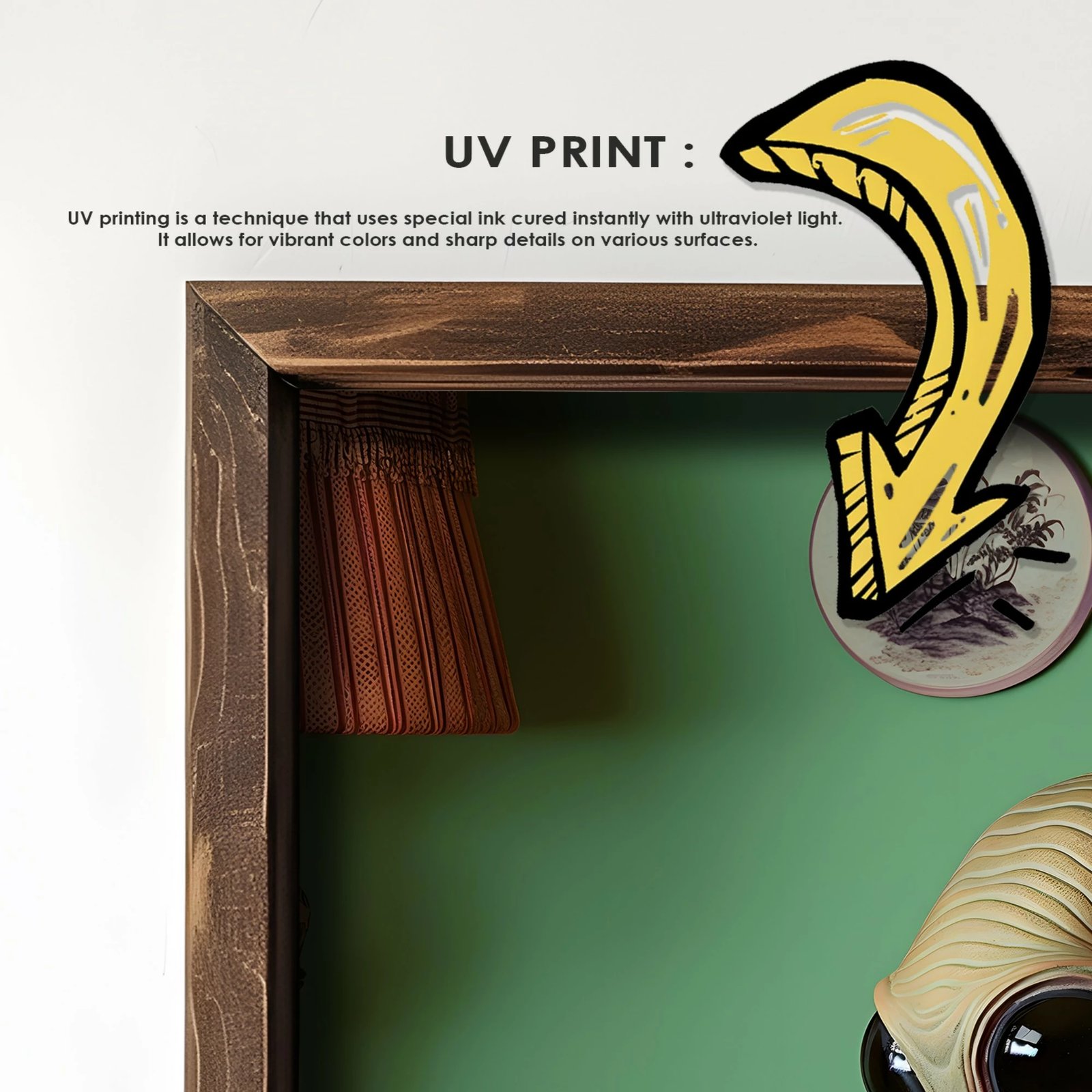 Pikturë dekorative me kornizë MDF, Wallity, GE242-L, shumëngjyrëshe