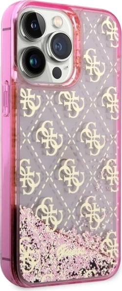 Mbështjellës Guess GUHCP14LLC4PSGP për iPhone 14 Pro 6.1", Liquid Glitter 4G, Rozë Mbështjellës Guess GUHCP14LLC4PSGP për iPhone 14 Pro 6.1", Liquid Glitter 4G, Rozë