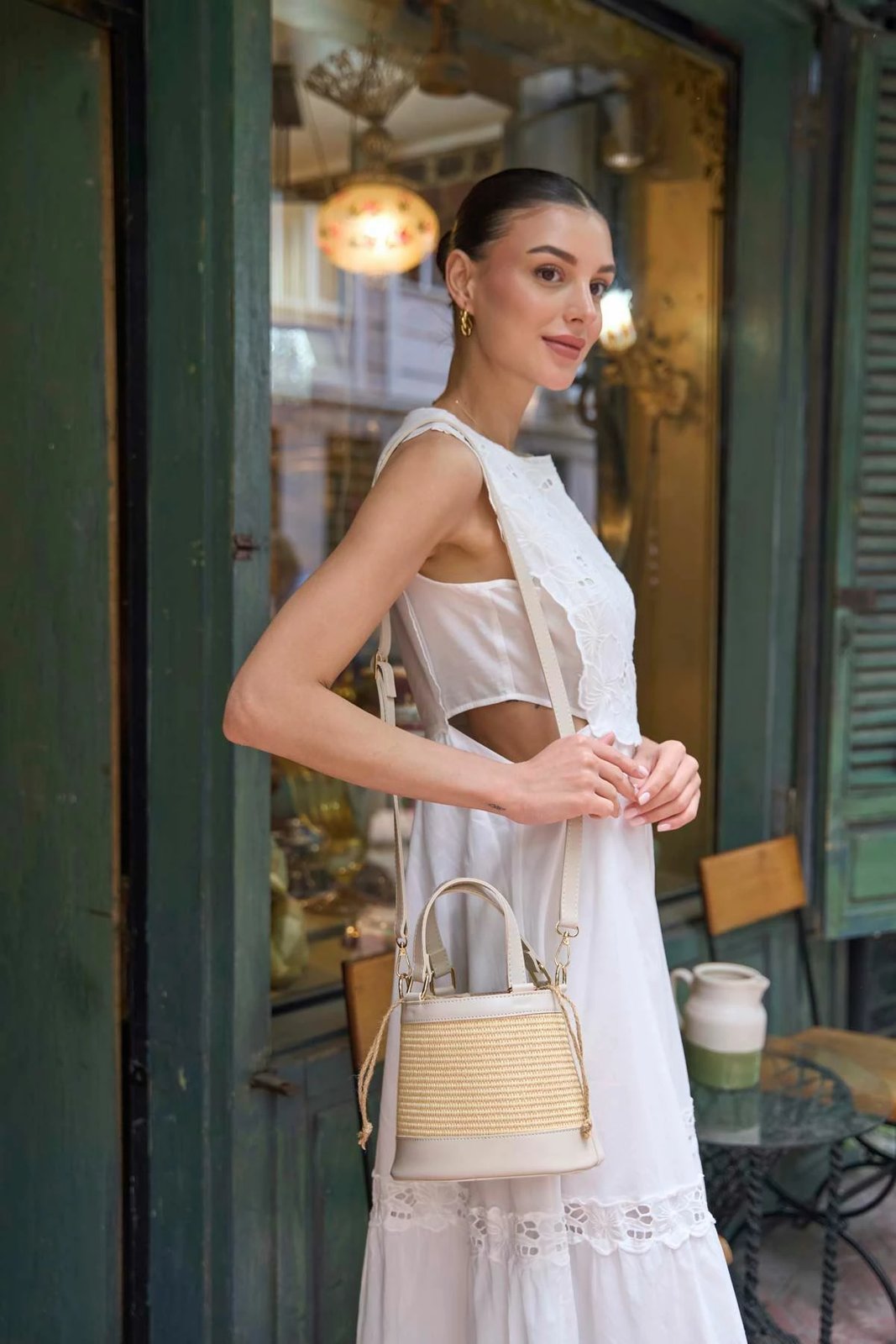 Çantë dore Zoozie, MK1020225SV10-024, krem dhe lisi