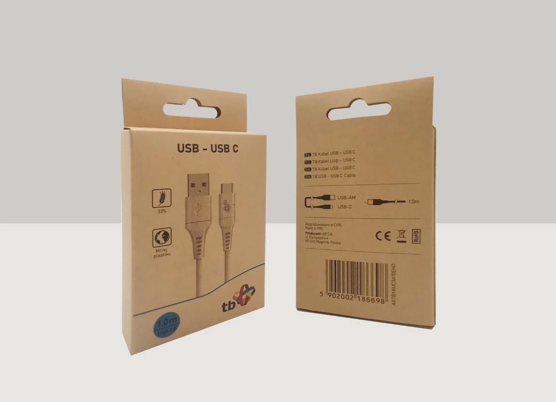 Kabllo USB në USB Type-C TB AKTBXKUC3A10EKO, 1m, Bezhe