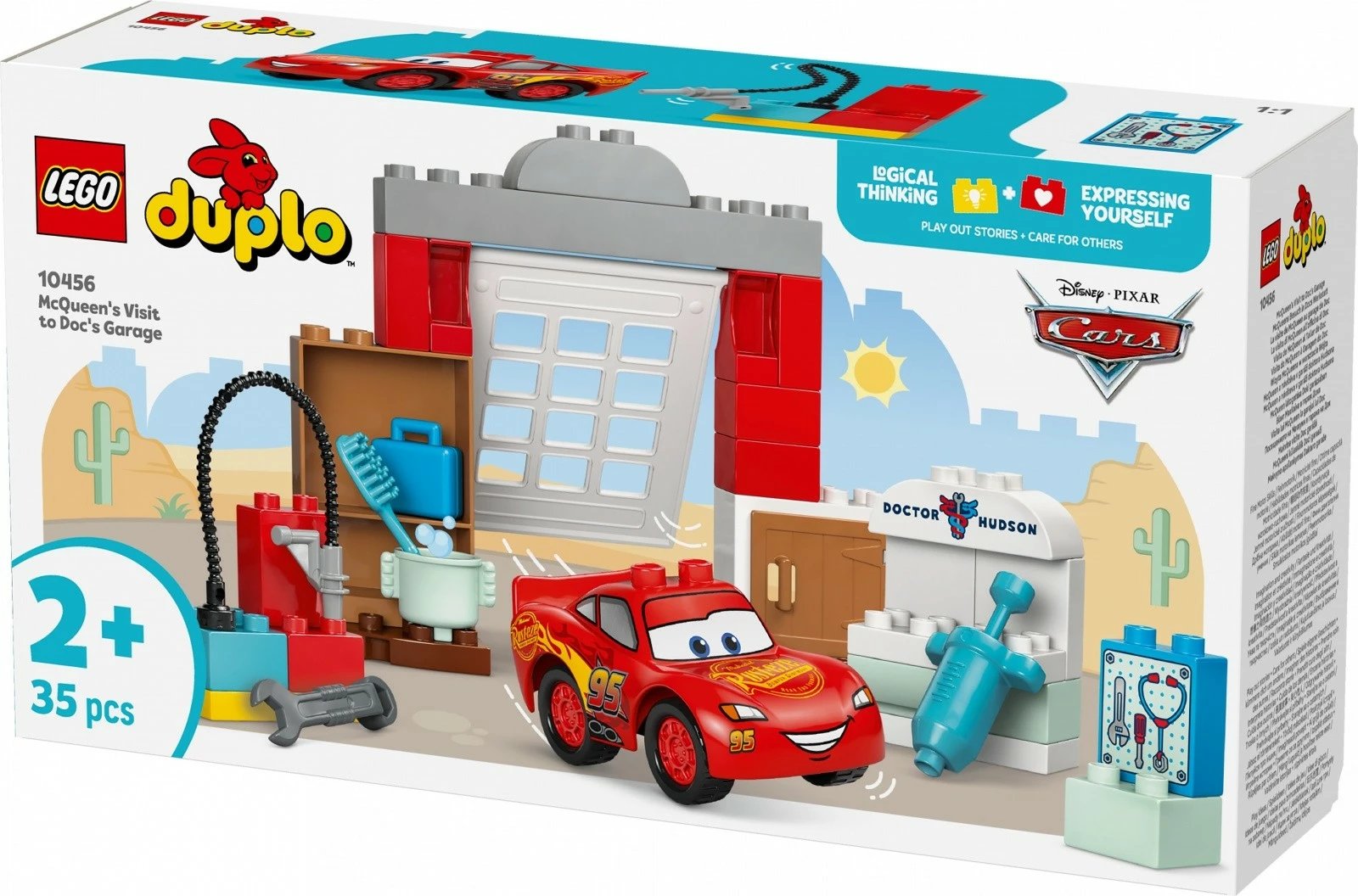 Set ndërtimi LEGO DUPLO Cars 10456, McQueen's Visit to the Mayor's Workshop, 35 pjesë