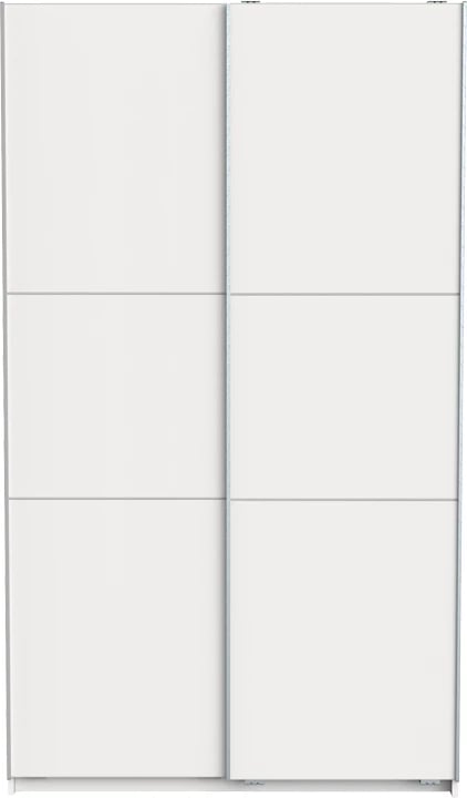 Dollap me dy dyer rrëshqitëse Kawen, ngjyrë e bardhë matte, 116.5x60x203cm