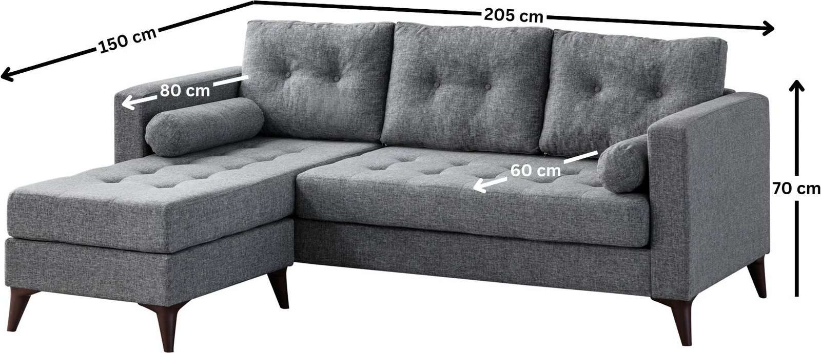 Këndollë Atelier del Sofa, ngjyrë gri