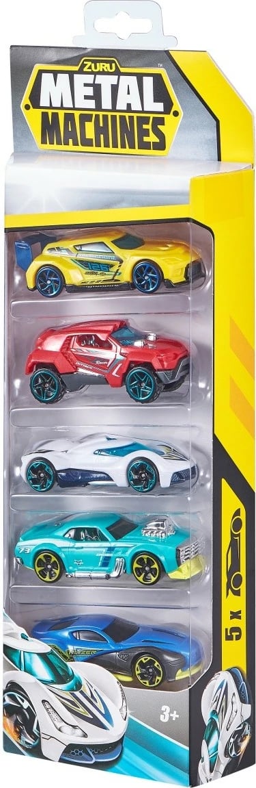 Set vetura lodër ZURU Metal Machines, Series 2, 5 copë, Mix ngjyra