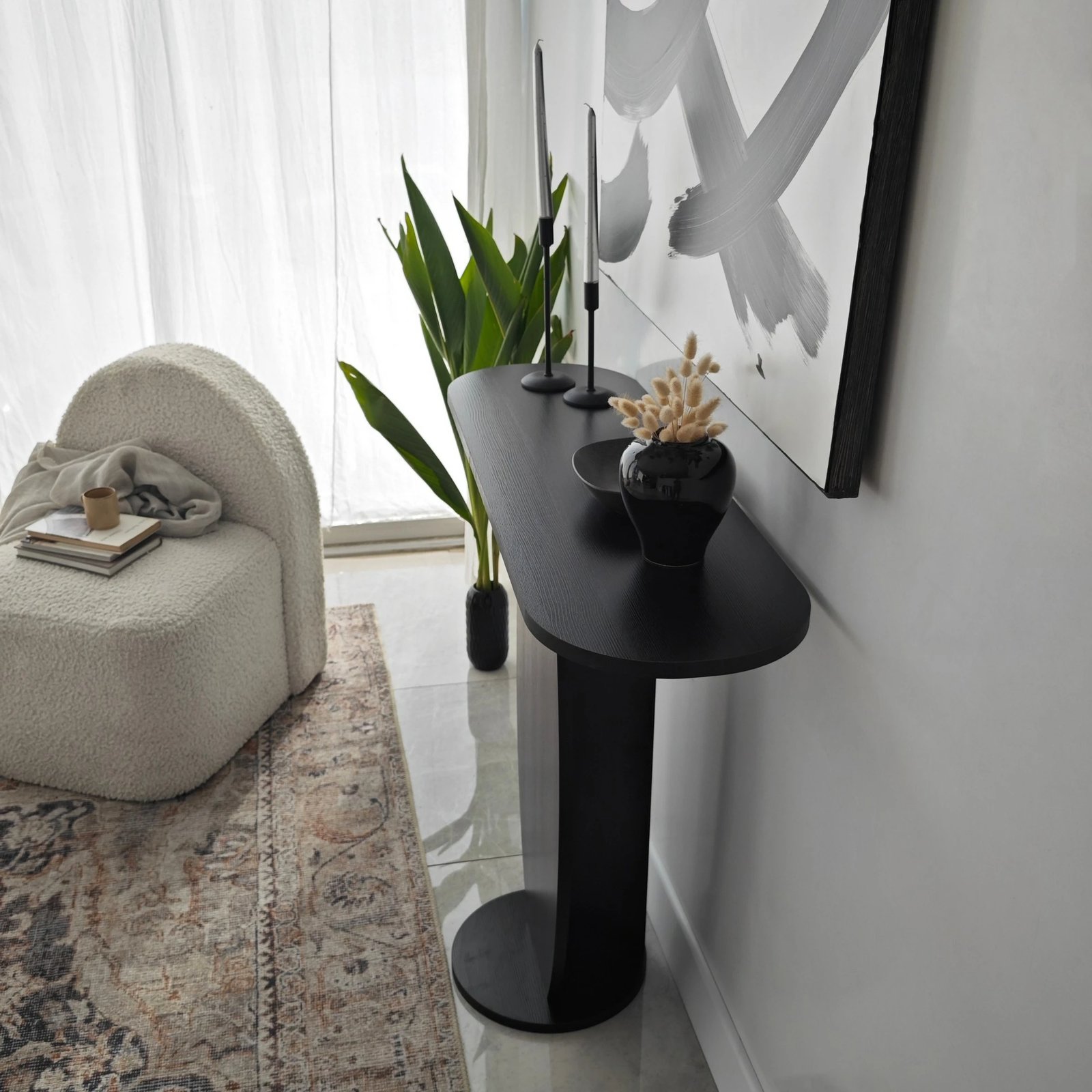 Komodë Ellittica, ngjyrë antracit, Hanah Home