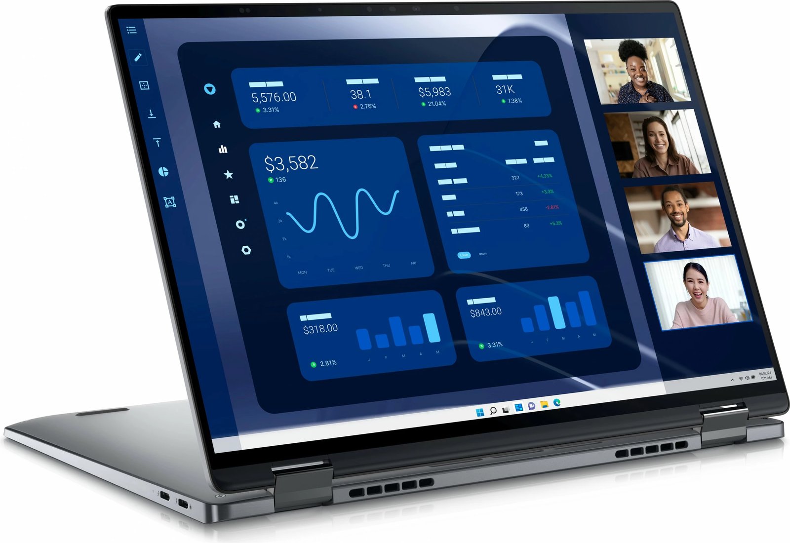 Laptop DELL Latitude 9450 2-in-1, Intel Core Ultra 7, 16GB RAM, 512GB SSD, 14 inch, gri