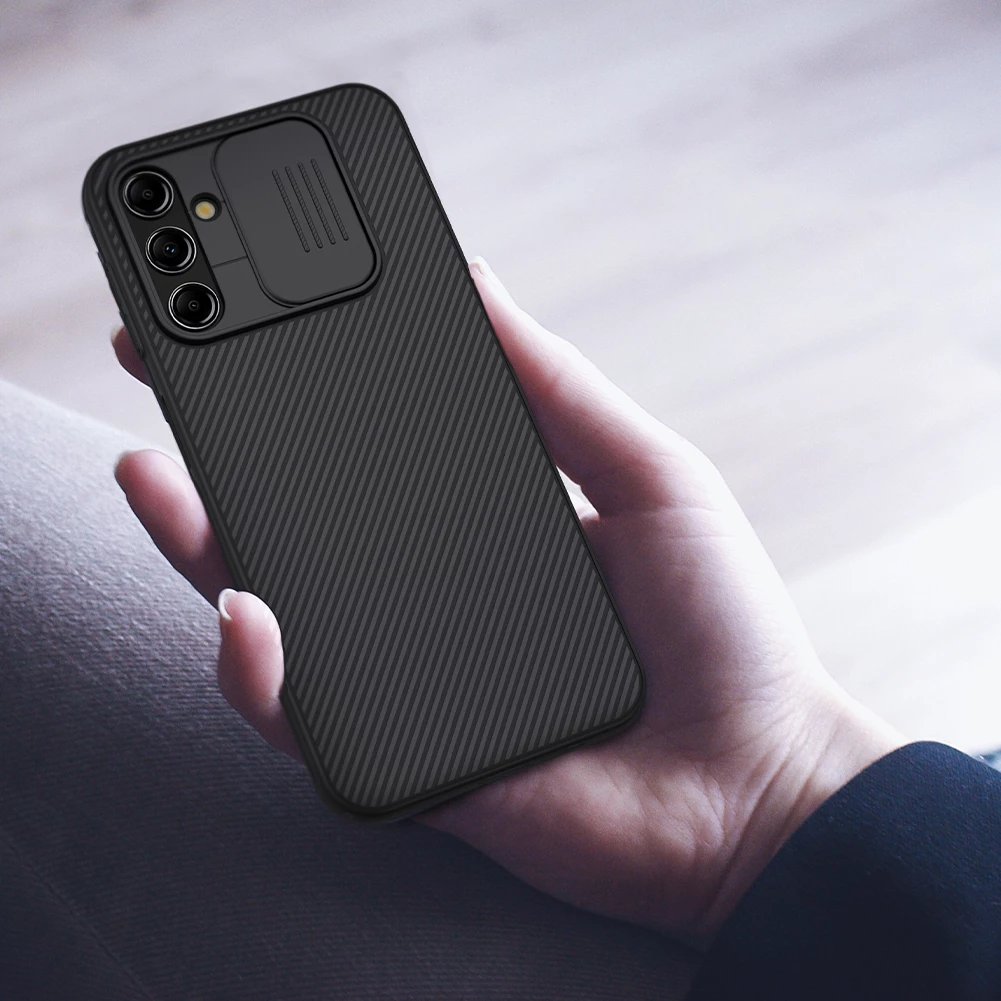 Mbështjellës Nillkin CamShield Case për Samsung Galaxy A14 5G / Galaxy A14, me kapak kamere, Kaltër