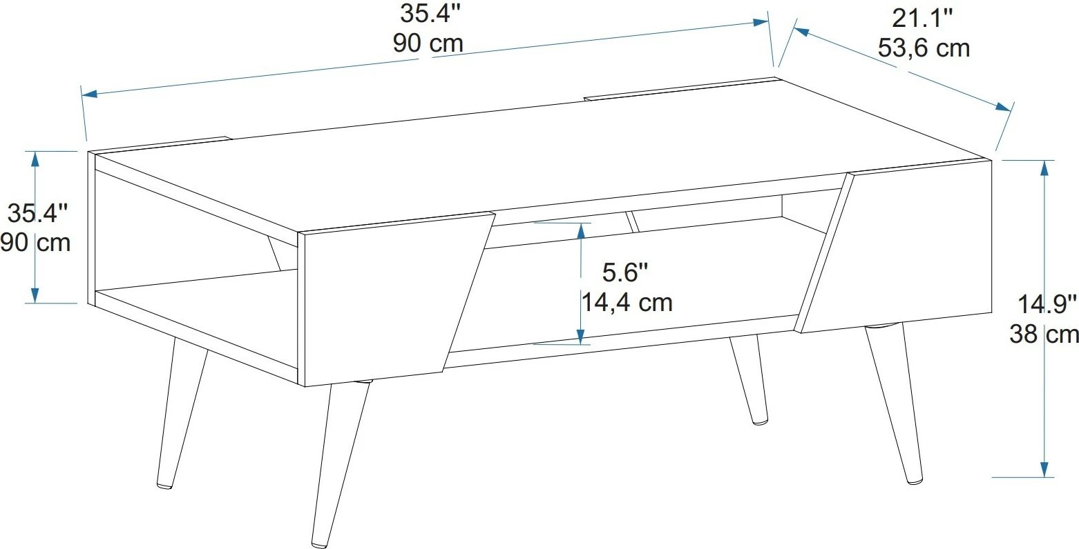 Tavolinë kafeje Hanah Home, aren-bezhë, dru arre e çelët