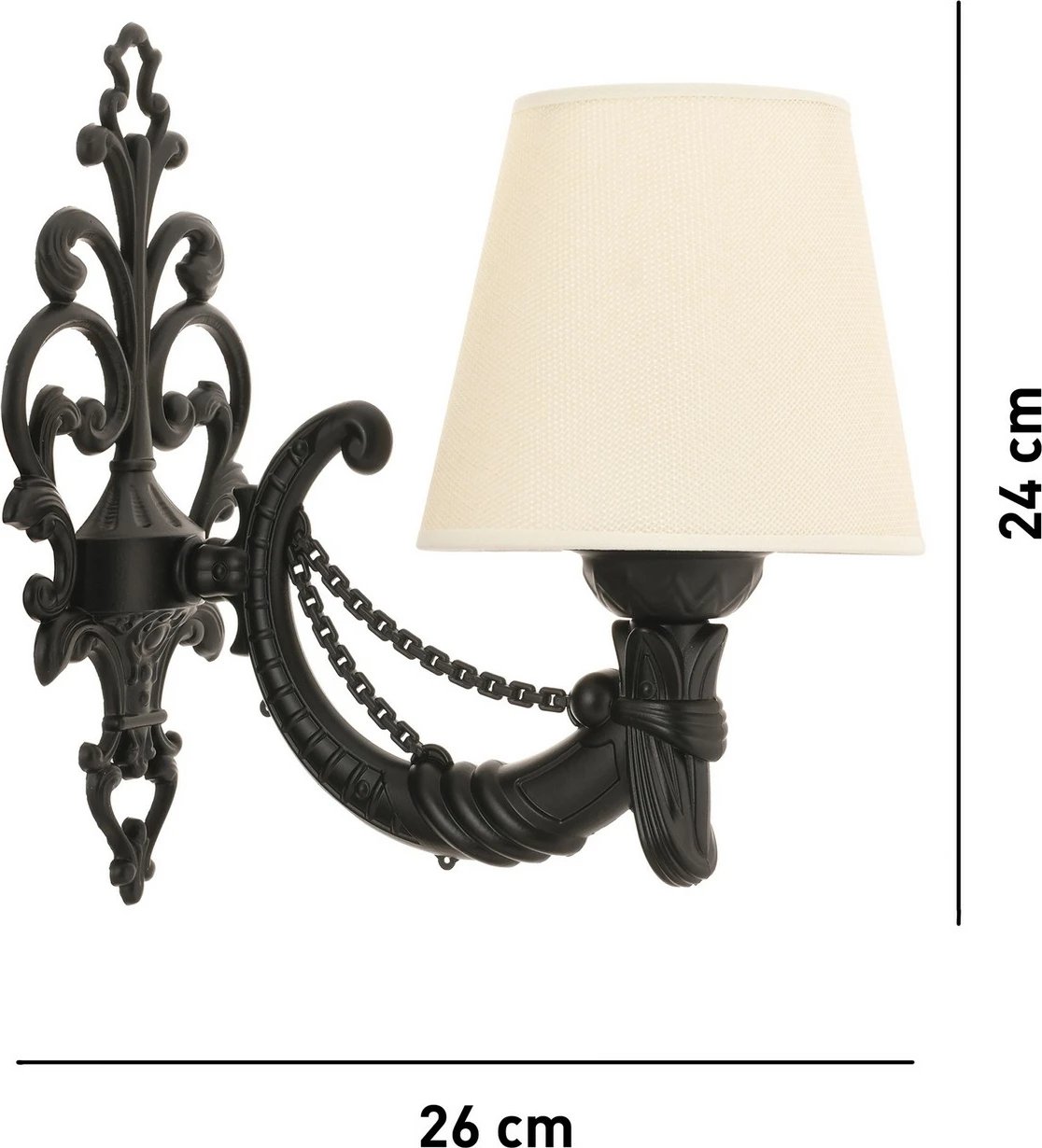 Llambë muri Opviq, Gloria, krem e zezë