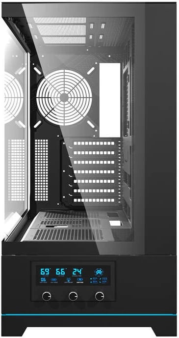 Kasë Darkflash DY451, Big Tower, pa ventilatorë, e zezë