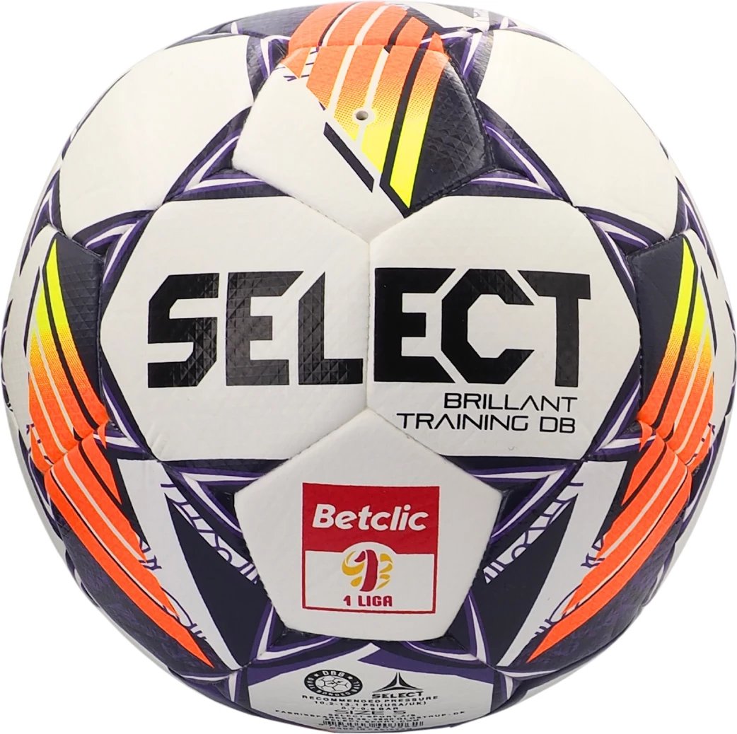 Top futbolli Select për trajnime, bardhë-portokalli-vjollcë