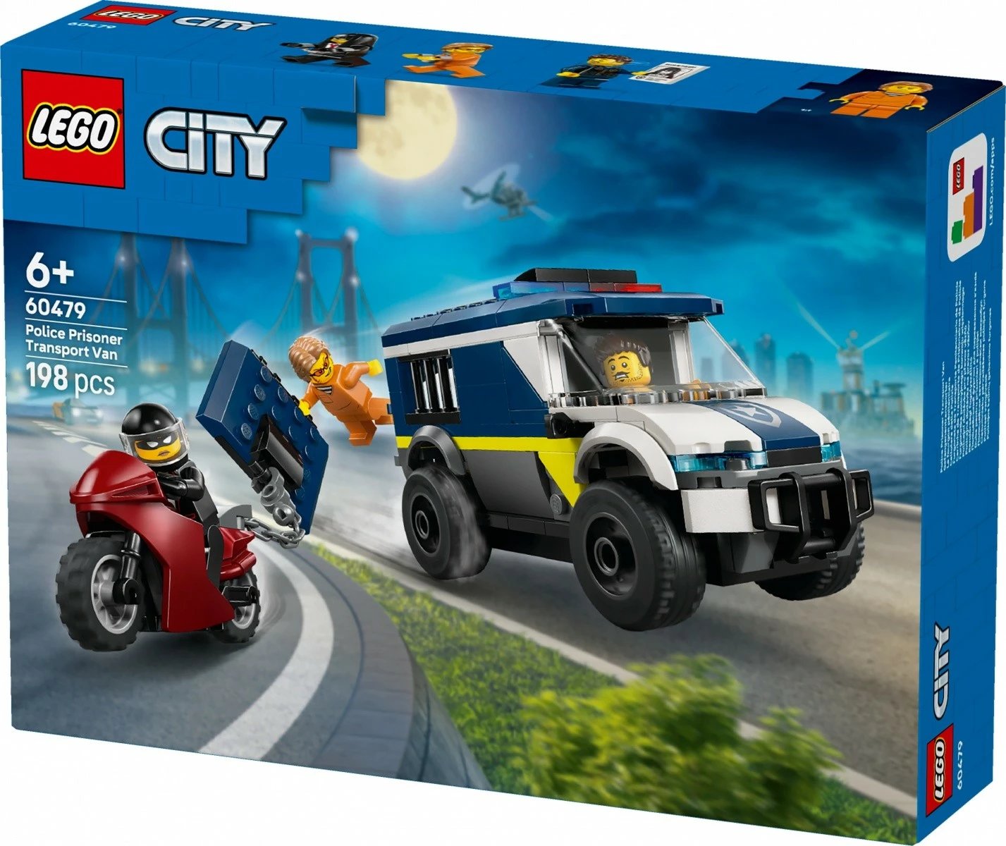 Set ndërtimi LEGO City 60479 furgon policie transporti të burgosur 198 pjesë 6+