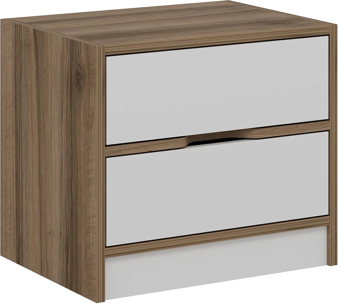 Komodinë nate Hanah Home, Elina - 8171, ngjyrë arre dhe e bardhë