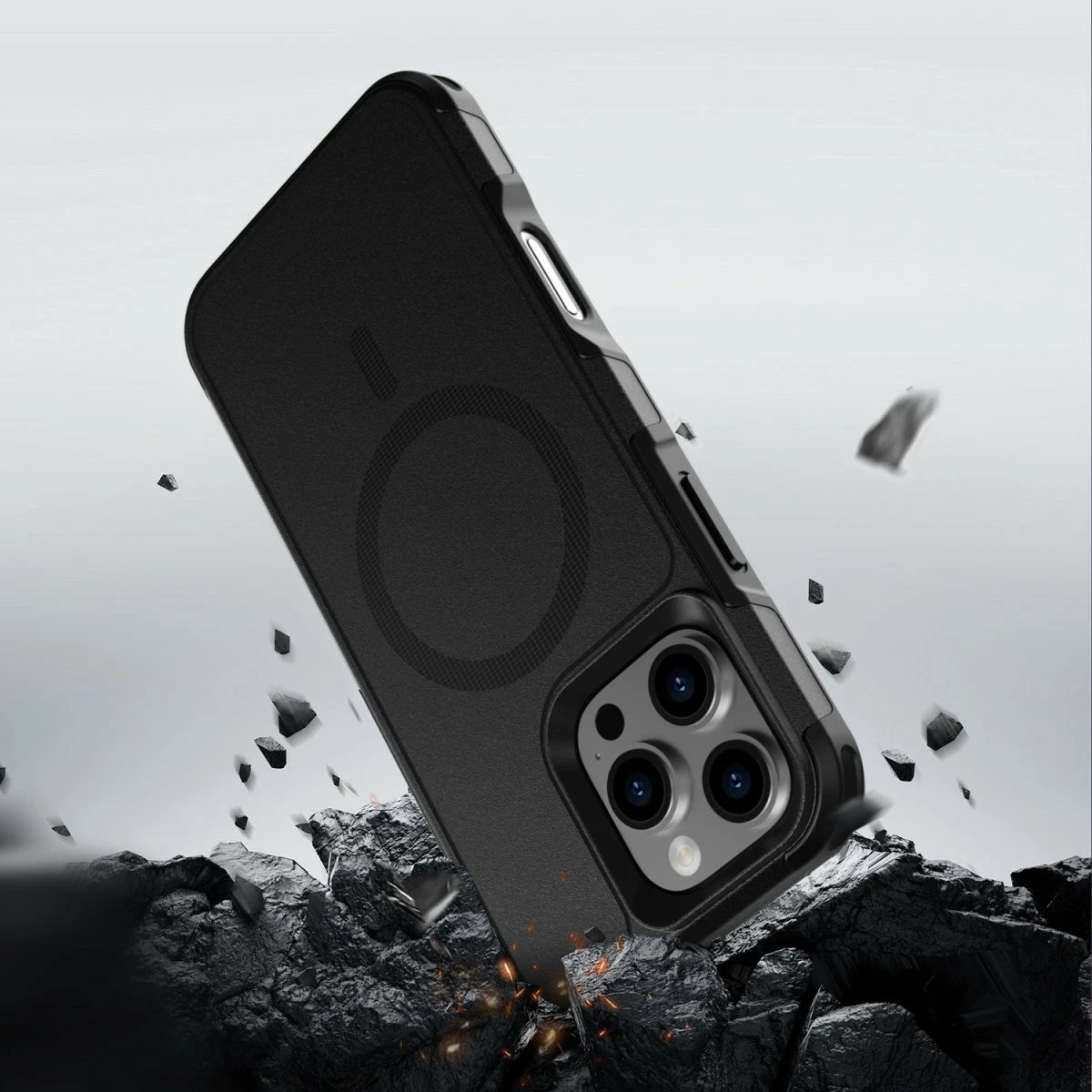 Mbështjellës 4smarts për iPhone 16 Pro, MagSafe, 6.3", i zi