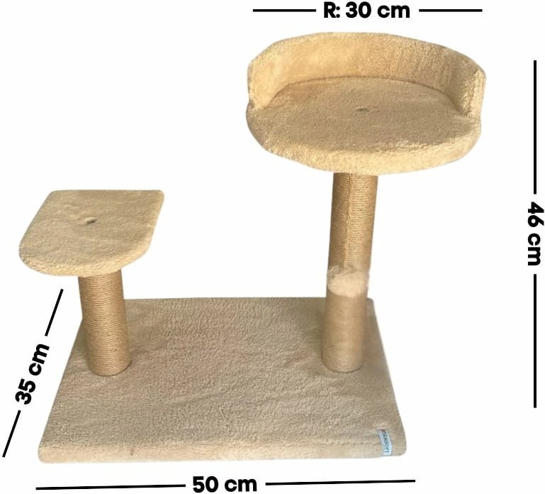 Dërrasë gërvishtëse për mace, Paws & Whiskers, Tiana, bezhë