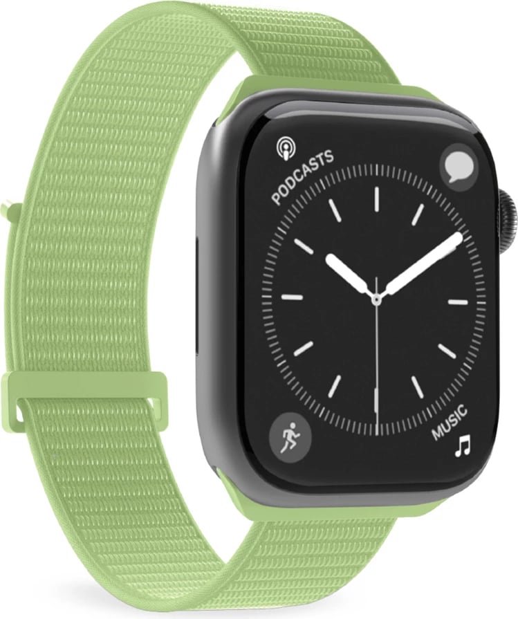 Rrip sportiv Puro Sport për Apple Watch 38/40/41/42 mm, najlon, kapëse pëlhure e rregullueshme, jeshil