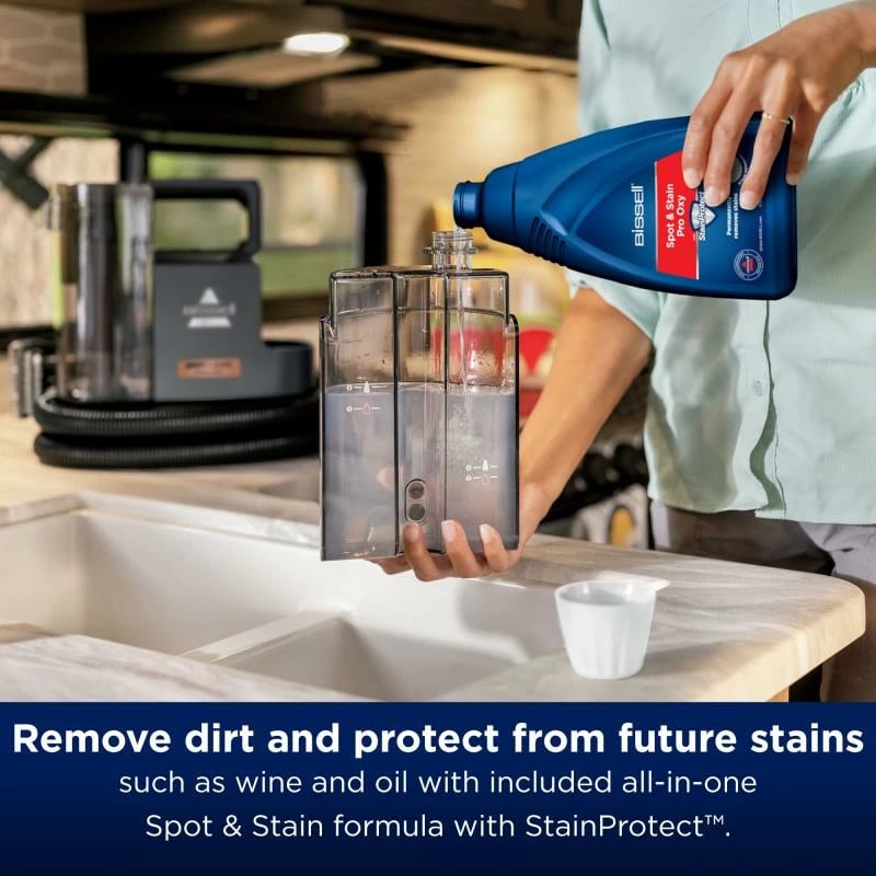 Pastrues njollash portativ pa kabllo, Bissell SpotClean Cordless 3681N, 35 min eco, zorrë 1.7 m, depozita të ndara, zi