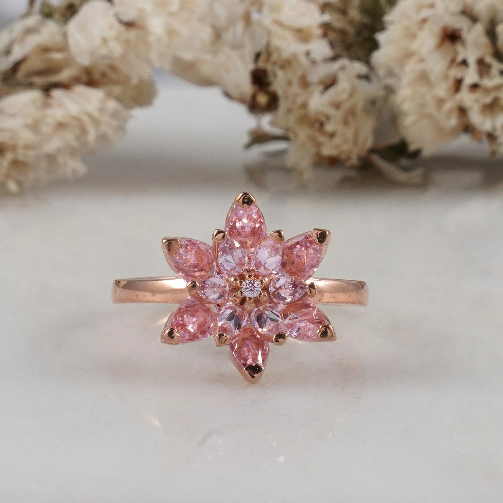 Unazë argjendi, ngjyrë rozë e artë, Jumeon, 10384PEMBE