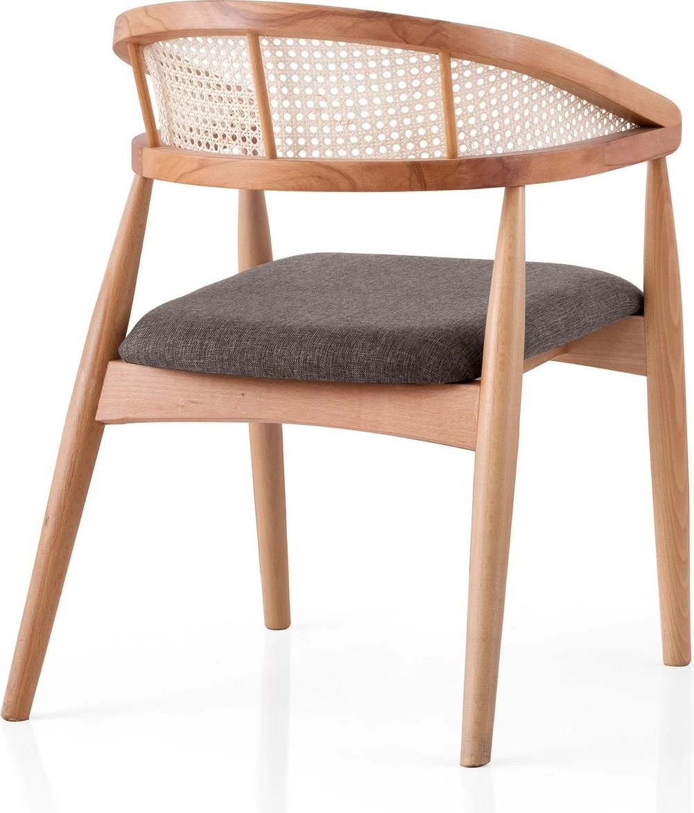 Karrige Skye Decor, atlas, 4353, ngjyrë lisi dhe kafe e çelët