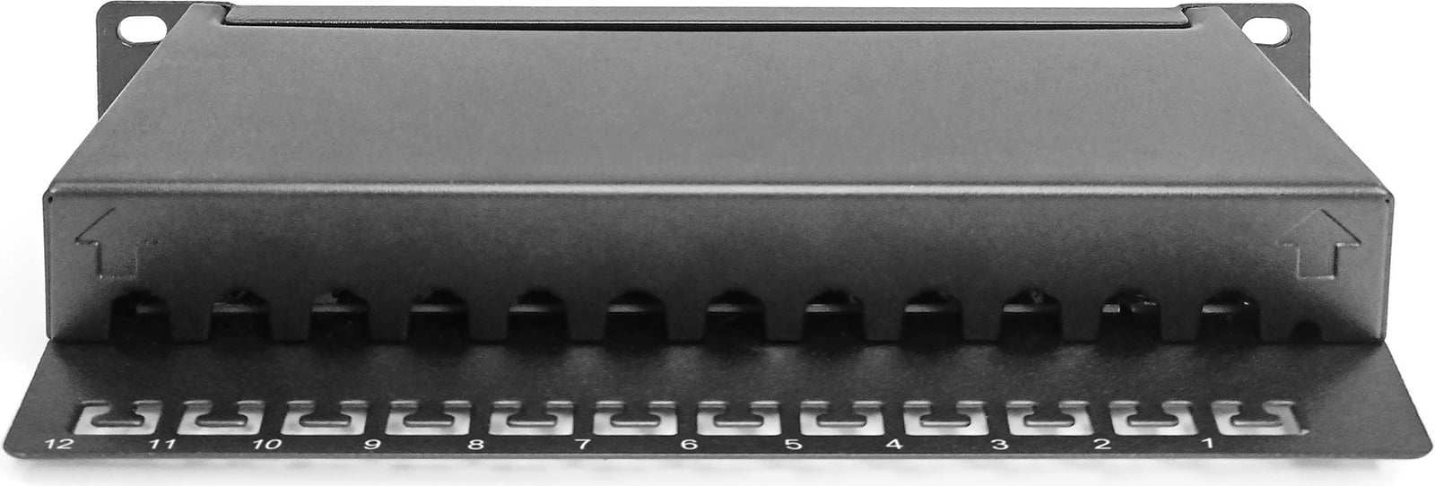 Patchpanel Digitus 12-portë Cat6, 1U, i zi