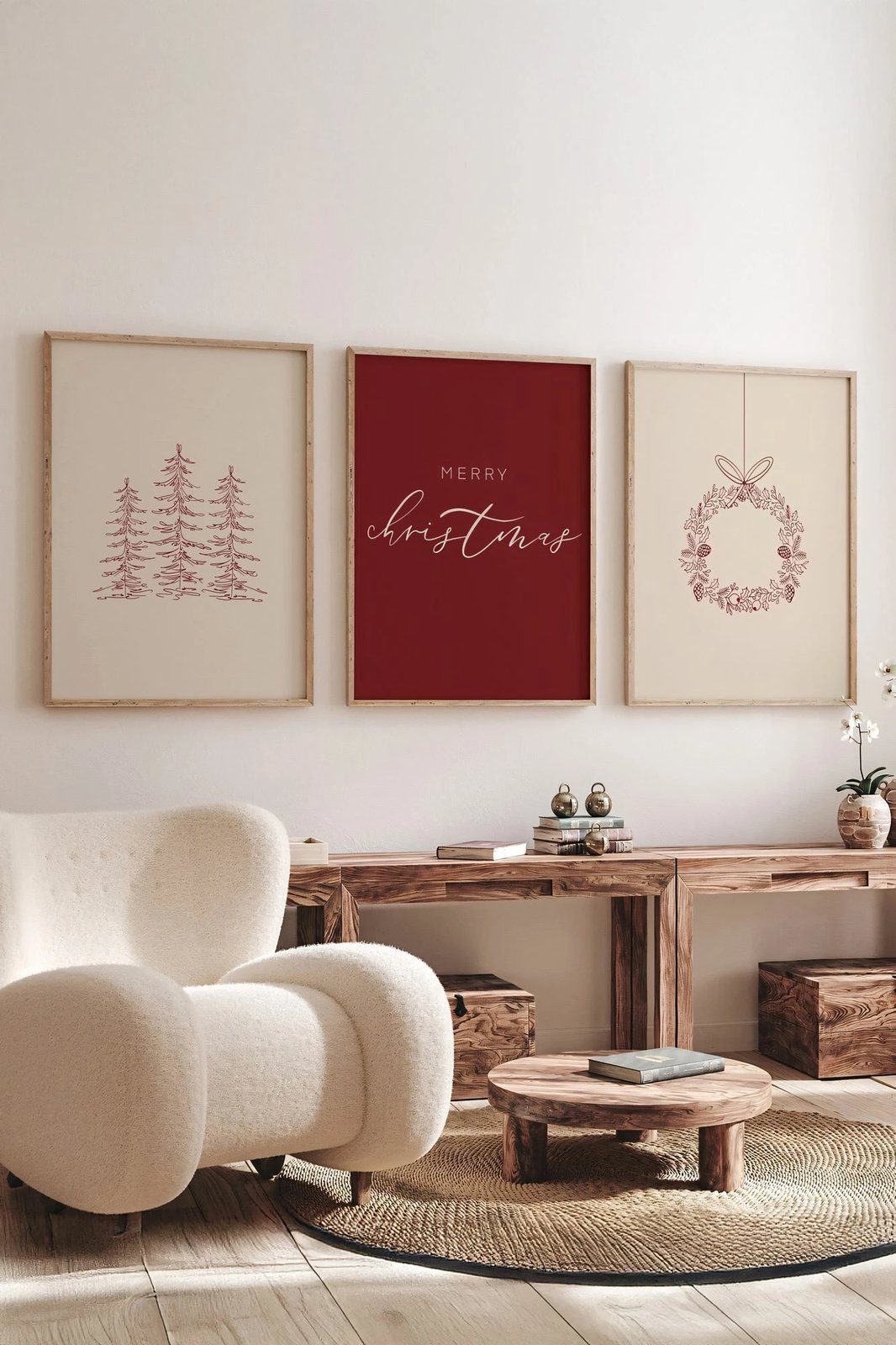 Pikturë dekorative me kornizë (3 copë), Wallity, Nwyearmdl5