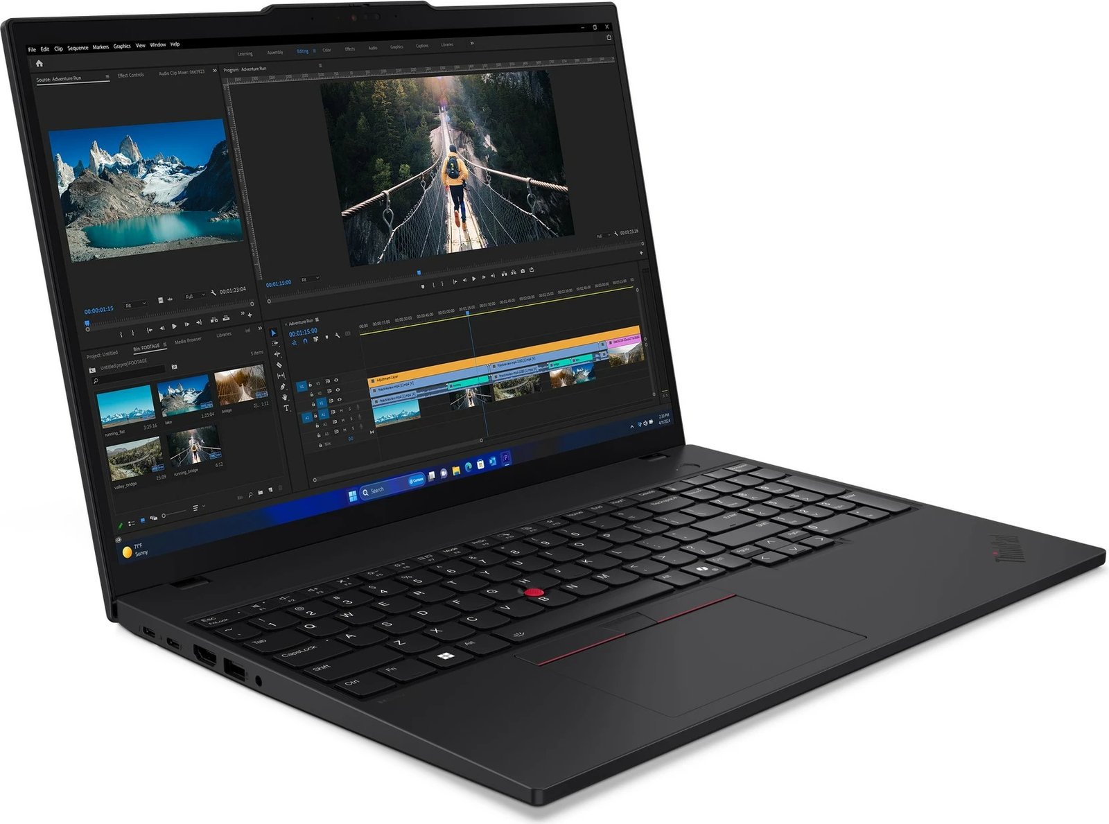 Laptop Lenovo ThinkPad T16 Gen 3, Intel Core Ultra 5, 16 GB RAM, 512 GB SSD, Ekran 16", Ngjyrë e zezë