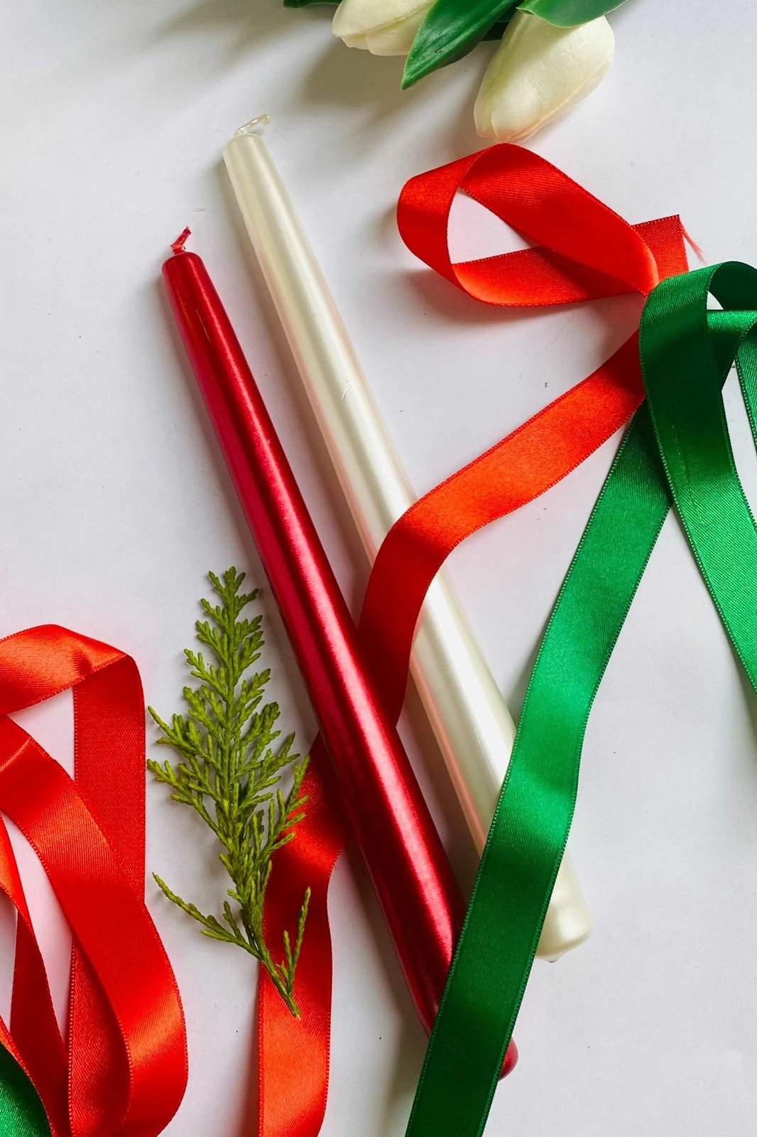 Set qirinjsh (2 copë), Evila Originals, Premium Christmas 2, të bardhë, të kuq