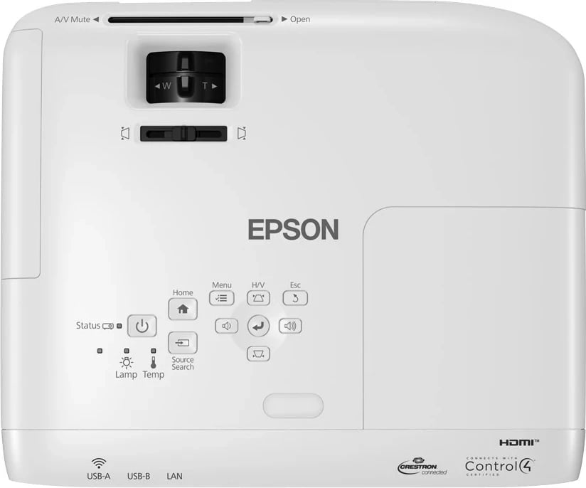Projektor Epson EB-W49, 3800 ANSI lumens, 3LCD, WXGA, Bardhë