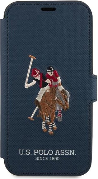 Mbështjellës U.S. Polo Assn. USFLBKP12LPUGFLNV për iPhone 12 Pro Max, Polo Embroidery Collection, granat/navy