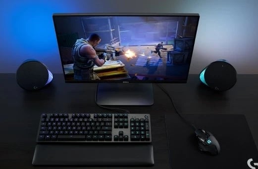 Kasë Logitech G560 për kompjuter, e zezë