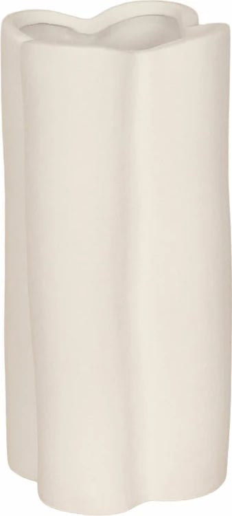 Vazo KERA, qeramike, e bardhë, 12x12x23cm