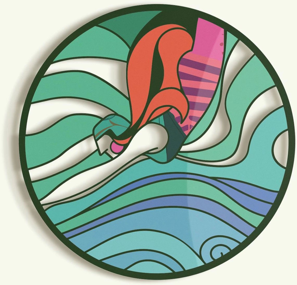 Aksesor dekorativ metalik për mur, Nature’s Melody, Wallity, APT821, 49x49cm