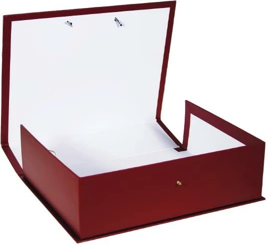 Kuti lëkure e fortë Next, 37x28x10cm, Burgundi