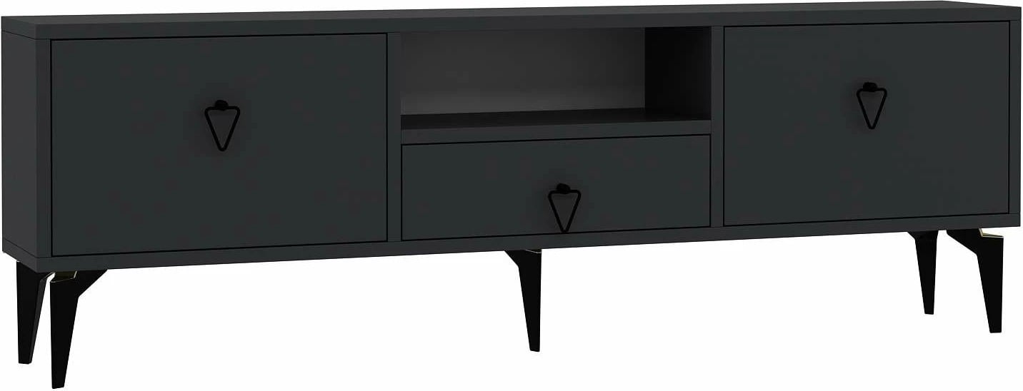 Komodë për TV Skye Decor, 1302-DROP-1, antracit, e zezë