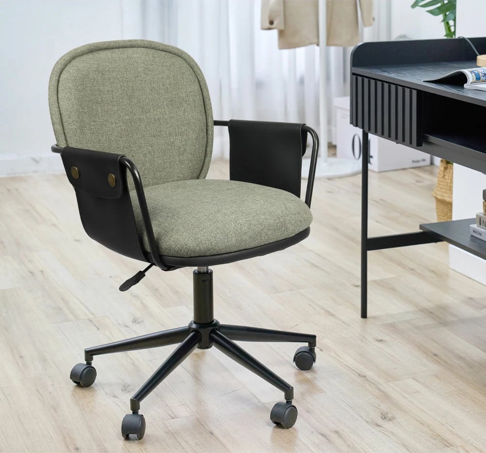 Karrige zyre Post, ngjyrë ulliri e zezë, 55x59x93